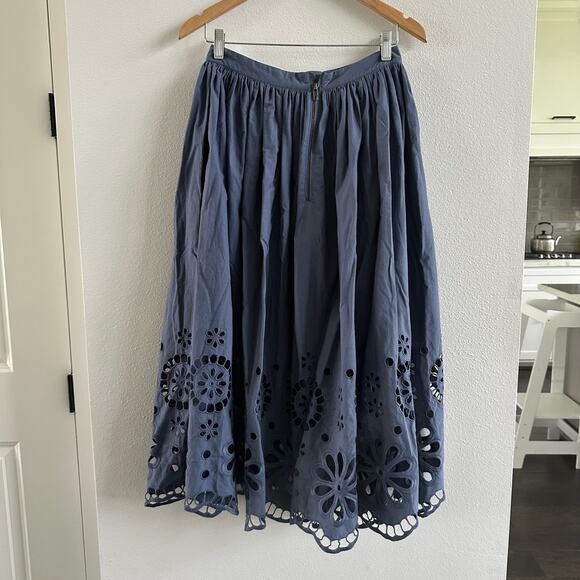 The Great. The Super Bloom Eyelet Skirt Size 1 New - Picture 5 of 6